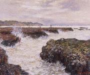 Claude Monet The Rocks near Pourville at Ebb Tide oil painting reproduction